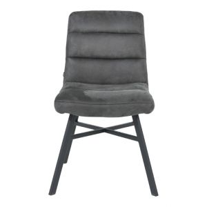 Stoel Barnett Stof Chicago Antraciet Poot: Zwart
